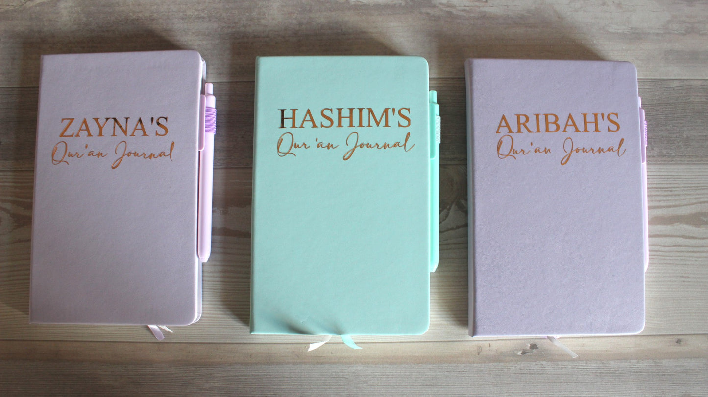 Personalised Qur'an Journal Set