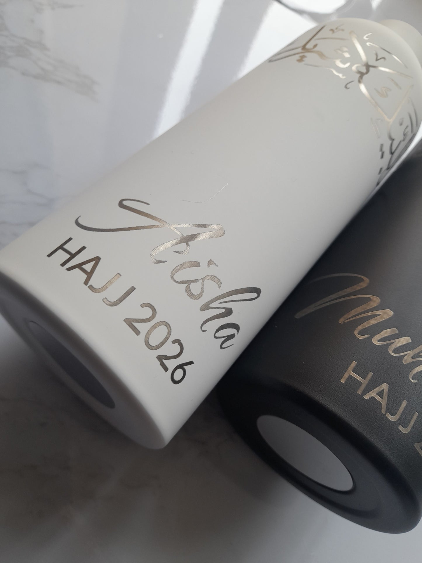 Personalised Talbiya Water Bottle for Hajj & Umrah - Free Name Engraving