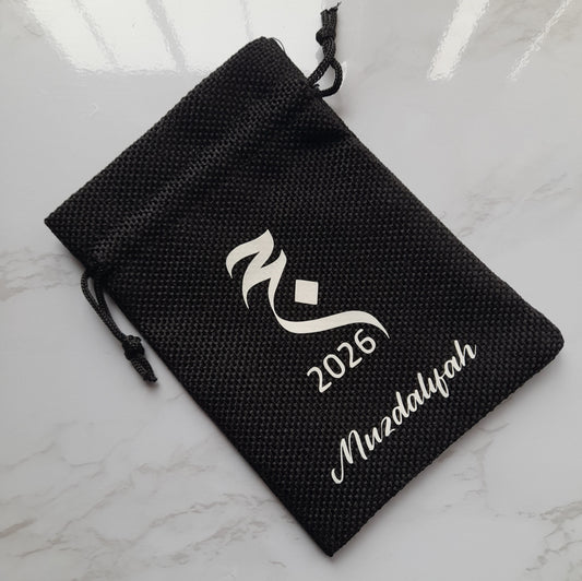 Burlap Hajj Pebble Bag – Personalised Muzdalifah Stone Bag