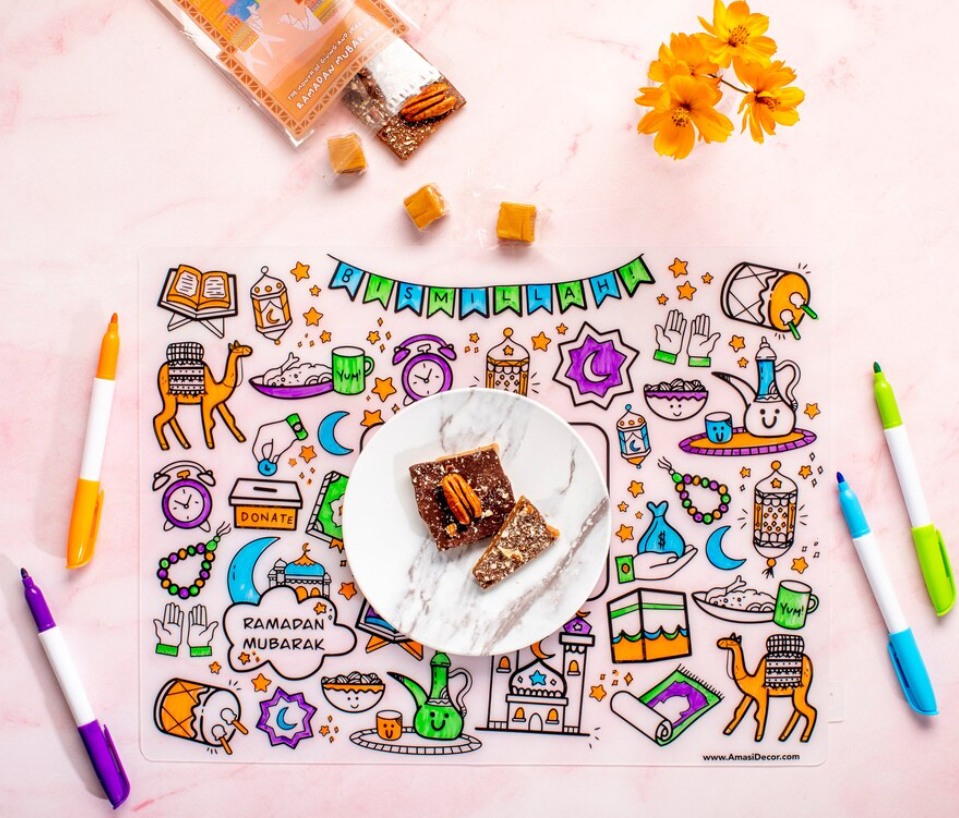 Ramadan Colouring Silicon Placemat