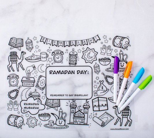 Ramadan Colouring Silicon Placemat