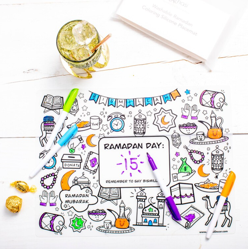 Ramadan Colouring Silicon Placemat